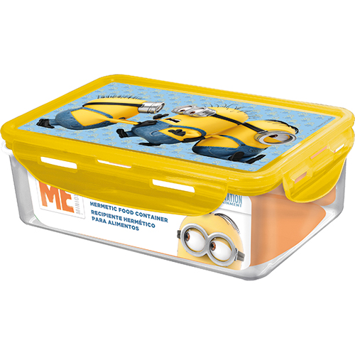 Top1Toys Bewaardoos Minions Met Clips - Geel