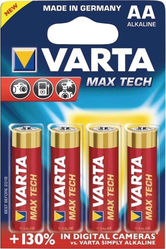 Varta Batterij AA 4x Alkaline Max Power