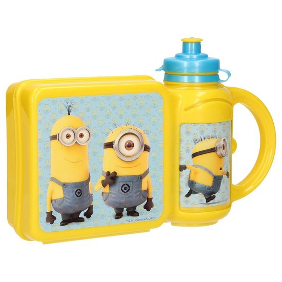 Top1Toys Lunchbox+Drinkfles Minions - Geel