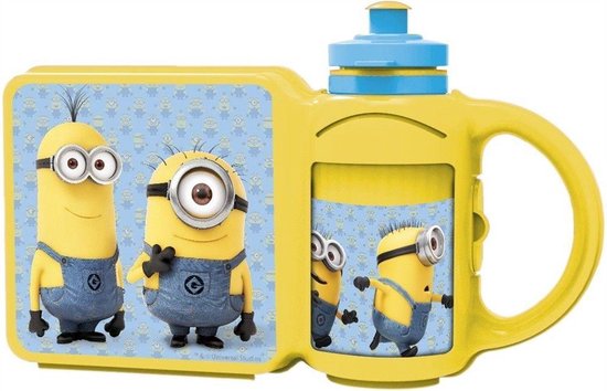Top1Toys Lunchbox+Drinkfles Minions - Geel