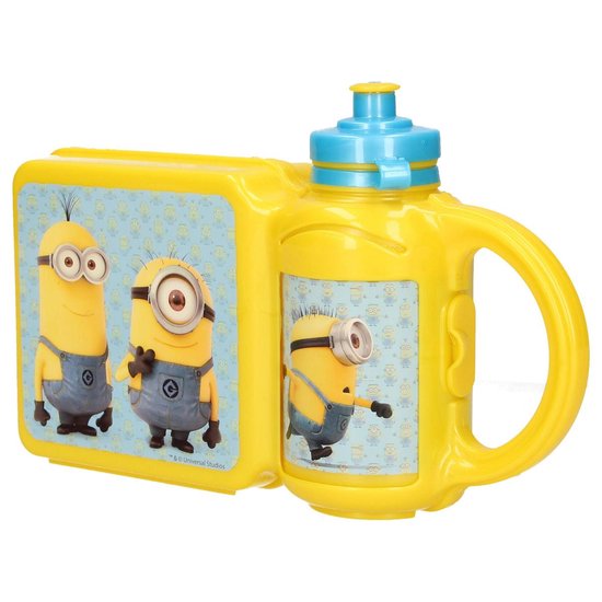 Top1Toys Lunchbox+Drinkfles Minions - Geel