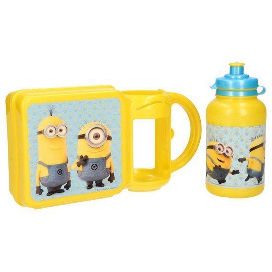 Top1Toys Lunchbox+Drinkfles Minions - Geel