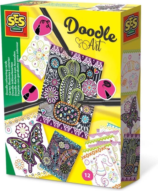 SES Doodle Inkleurkaarten