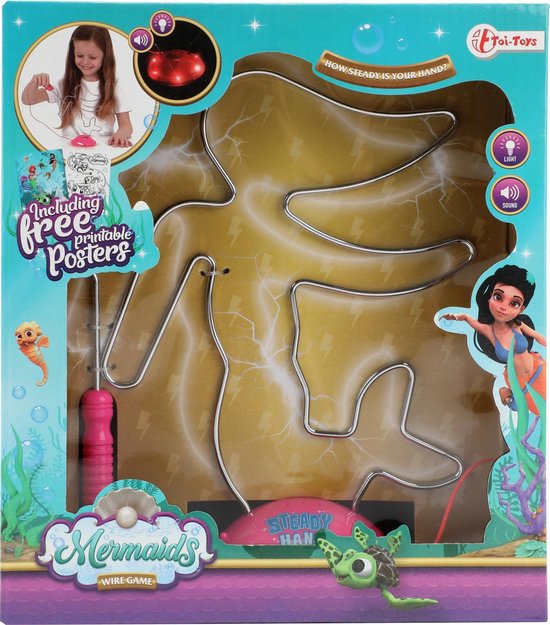 Toi-Toys zenuwspel Mermaids junior staal zilver/ - Roze