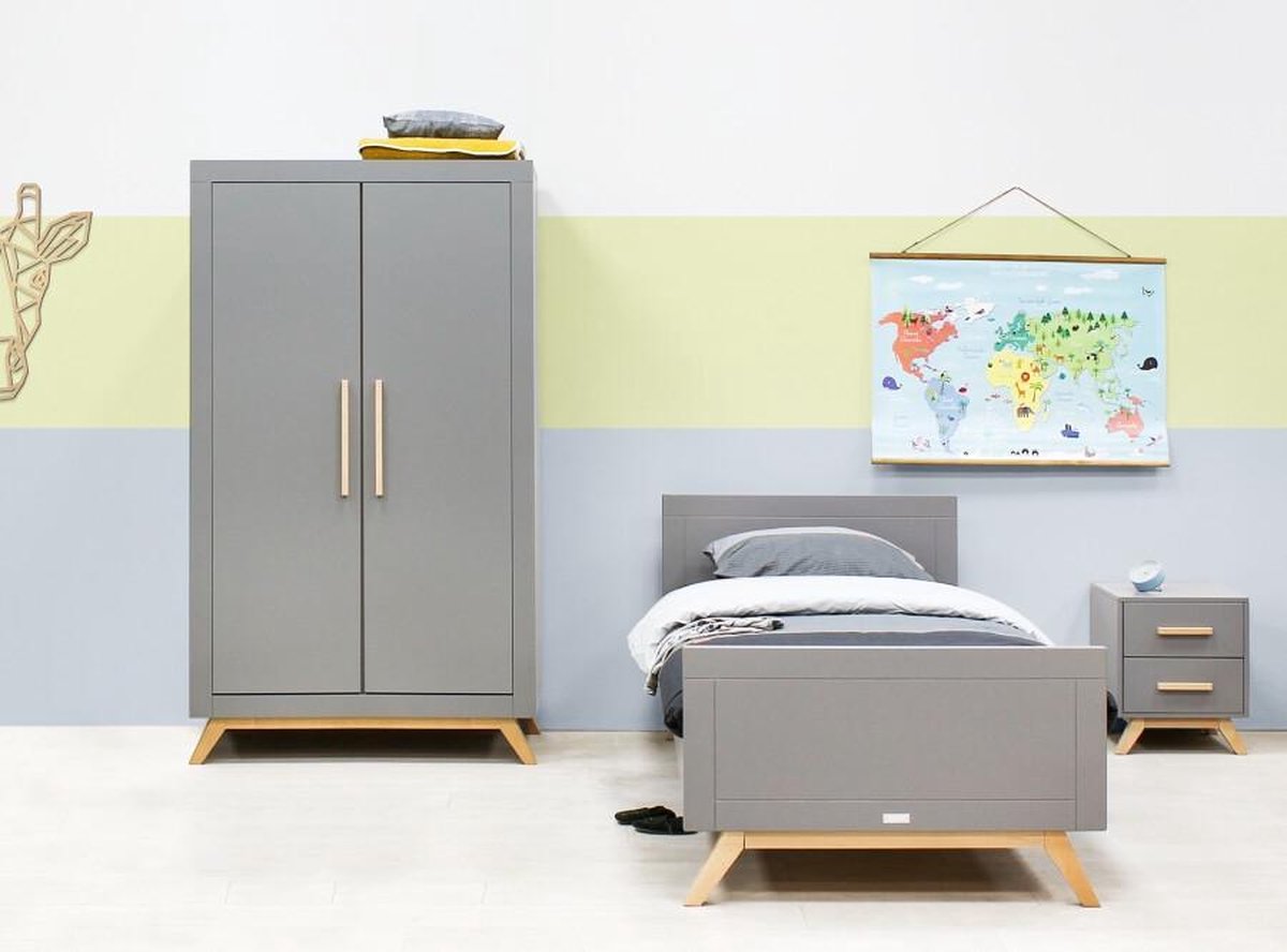 Bopita Fenna 2-Deurskast - Grey/Natural