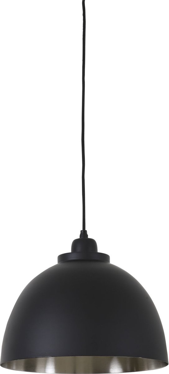 Light & Living Hanglamp KYLIE-mat nikkel - M - Zwart