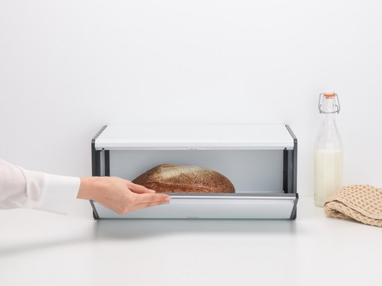 Brabantia broodtrommel met klepdeksel - Wit