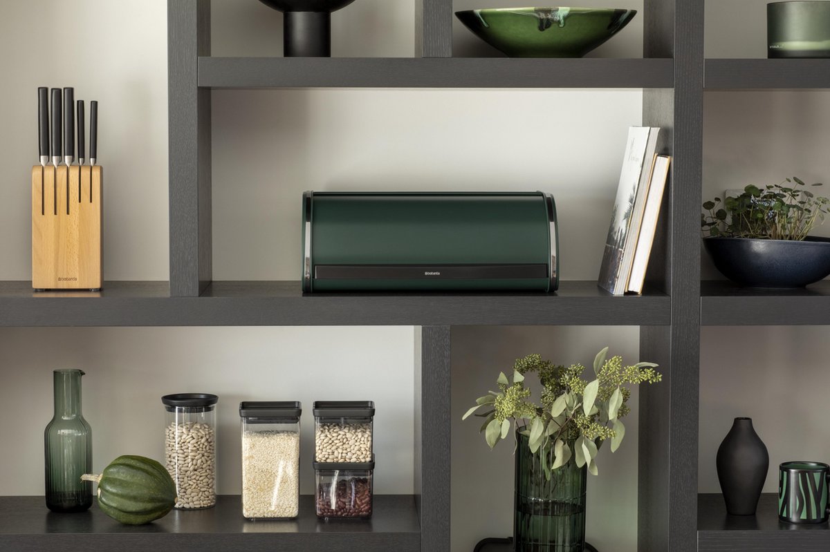 Brabantia broodtrommel met schuifdeksel - Groen