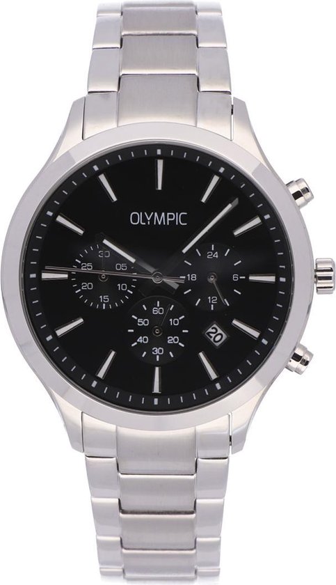 Olympic OL88HSS004 MONZA Horloge Staal Zilverkleurig 42mm Heren - Silver