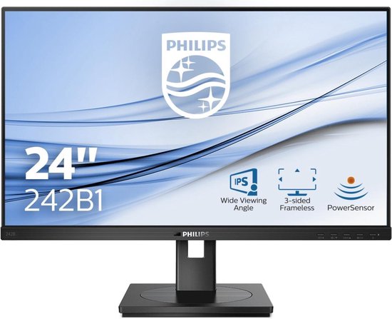 Philips B Line 242B1/00 LED display 60,5 cm (23.8") 1920 x 1080 Pixels Full HD - Zwart