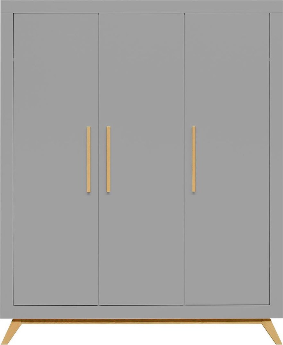 Bopita Fenna 3-deurskast -/Naturel - Grijs