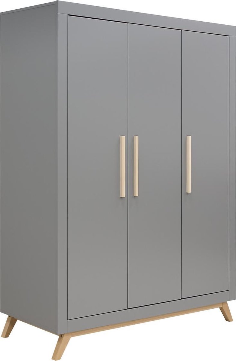 Bopita Fenna 3-deurskast -/Naturel - Grijs