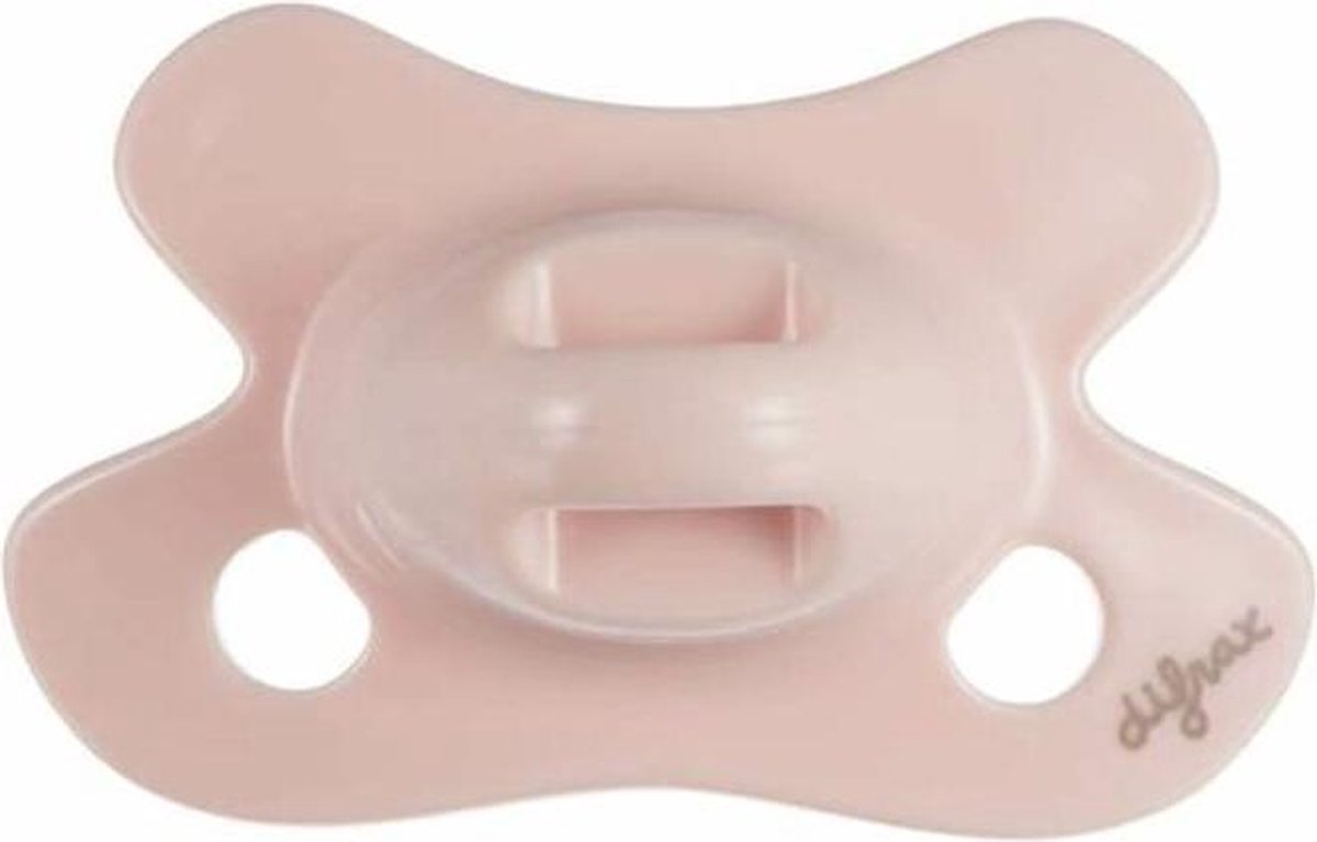 Difrax Fopspeen Newborn Natural Pure | Blossom - Roze