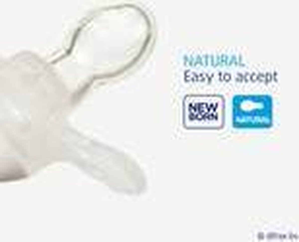 Difrax Fopspeen Newborn Natural Pure | Ice - Blauw