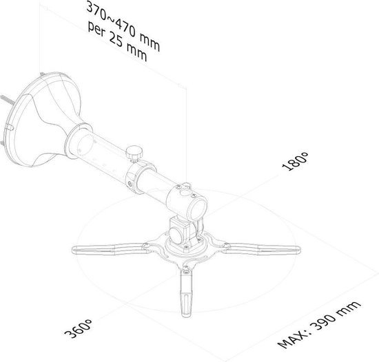 NewStar Neomounts by BEAMER-W050BLACK Projectorsteun - Zwart