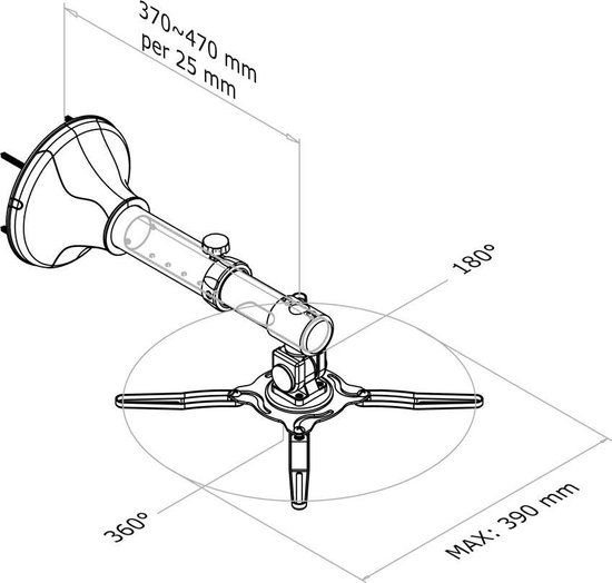 NewStar Neomounts by BEAMER-W050BLACK Projectorsteun - Zwart