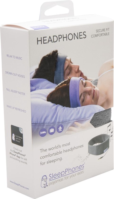 SleepPhones hoofdtelefoon Classic Fleeze S/XS - Zwart