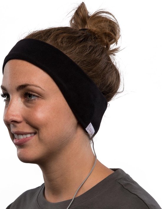 SleepPhones hoofdtelefoon Classic Fleeze S/XS - Zwart