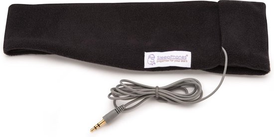 SleepPhones hoofdtelefoon Classic Fleeze S/XS - Zwart