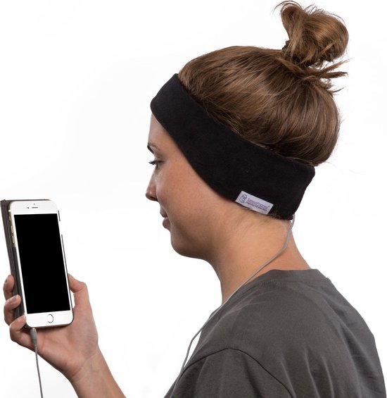 SleepPhones hoofdtelefoon Classic Fleeze S/XS - Zwart