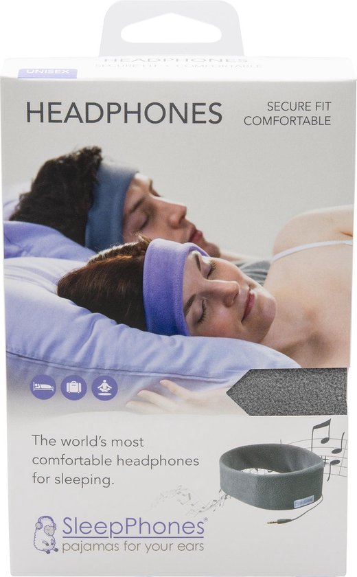 SleepPhones hoofdtelefoon Classic Fleeze S/XS - Zwart