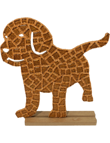 Colourful Mosaics Mozaïekpakket Hond 27 cm - Bruin