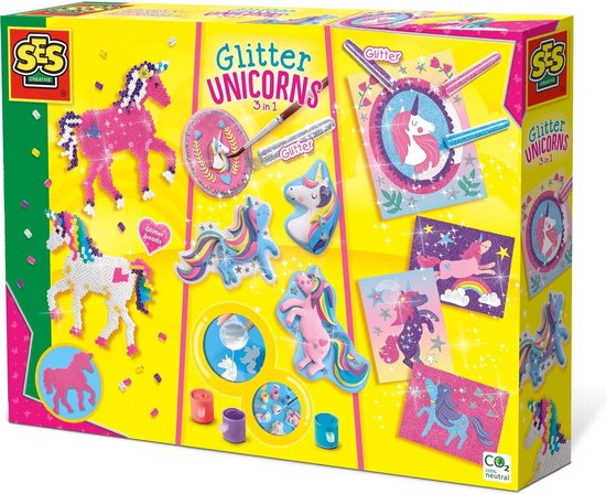 Ses Creative knutselset 3 in 1 glitter unicorns