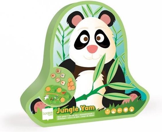 Scratch dobbelspel Jungle Yam 18,2 cm karton 40-delig - Groen