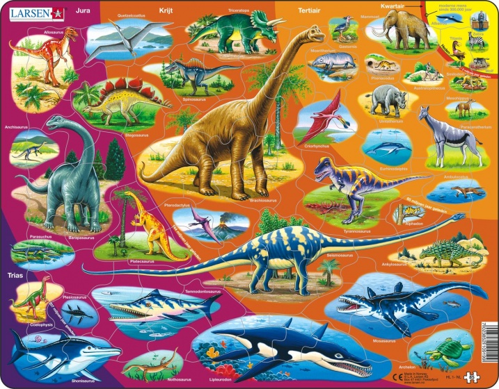 Larsen legpuzzel Maxi Historie Natuur junior karton 85 stukjes