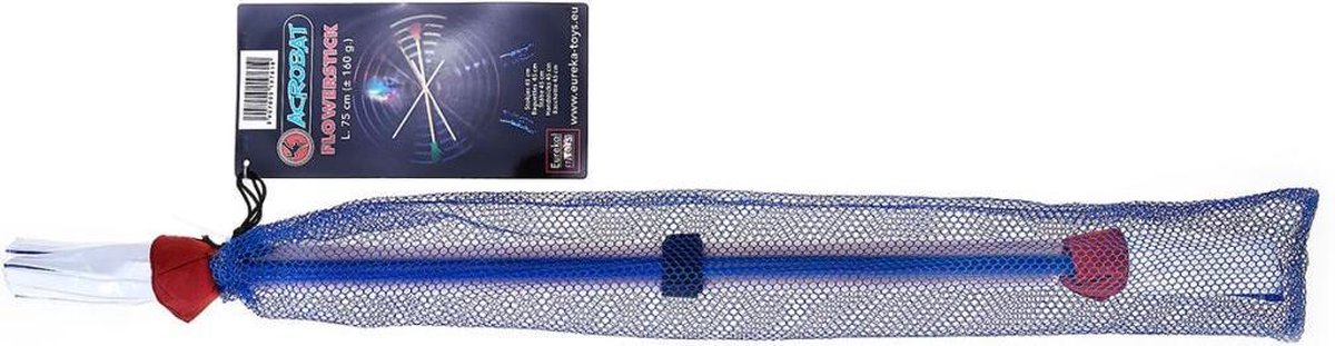 Acrobat jongleerstokken bloemen 75 cm 3-delig - Blauw