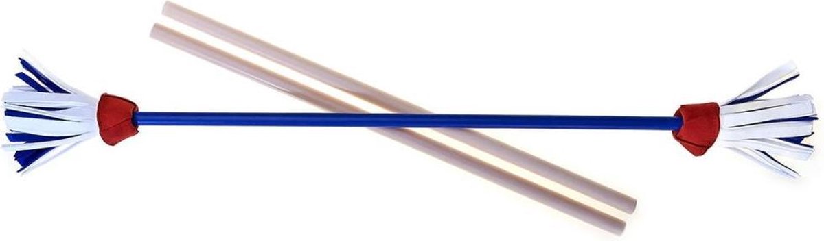 Acrobat jongleerstokken bloemen 75 cm 3-delig - Blauw
