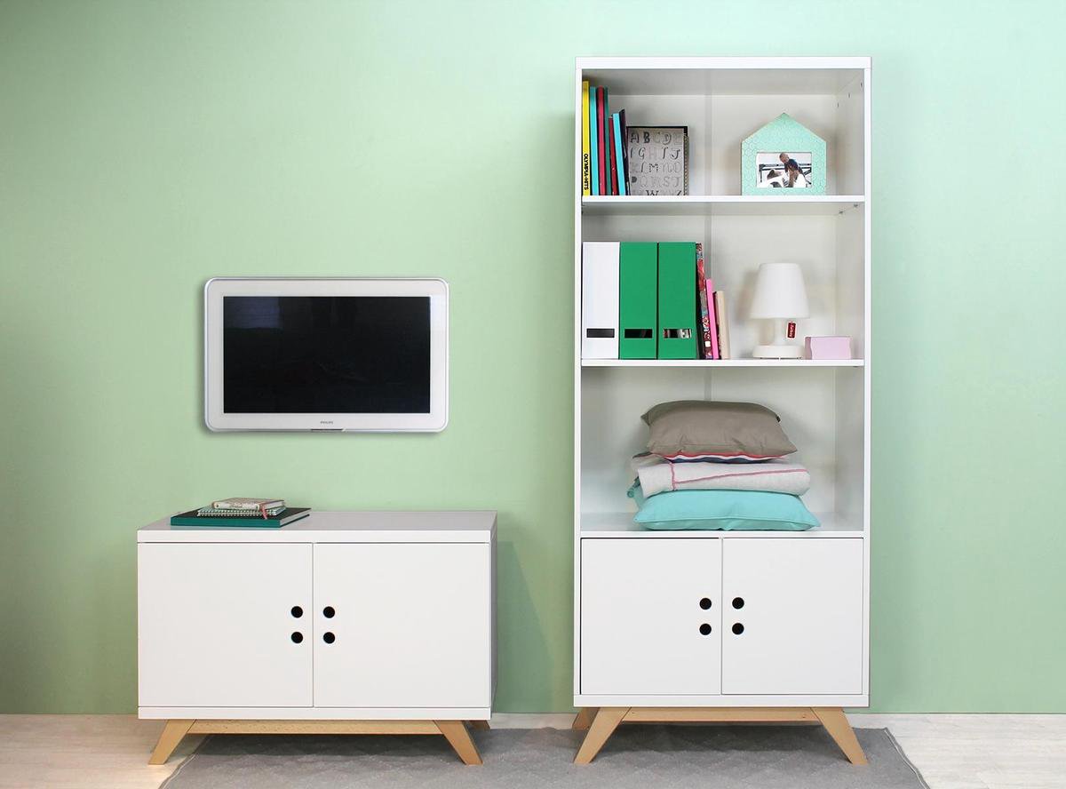 Bopita Lynn Boekenkast -/Naturel - Wit