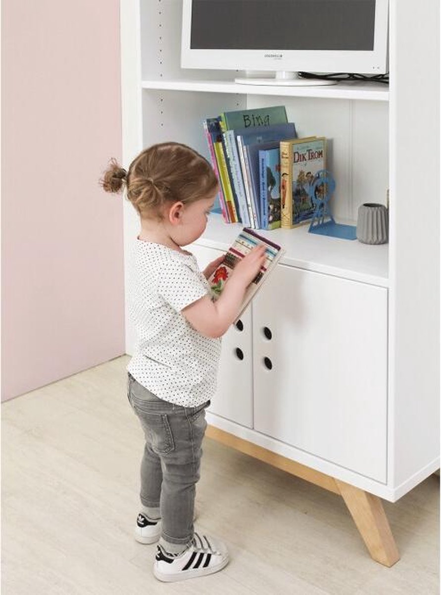 Bopita Lynn Boekenkast -/Naturel - Wit