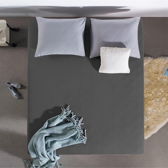 Dreamhouse Hoeslaken Jersey, stretchbaar voor boxsprings en waterbedden, kreukvrij, Antraciet