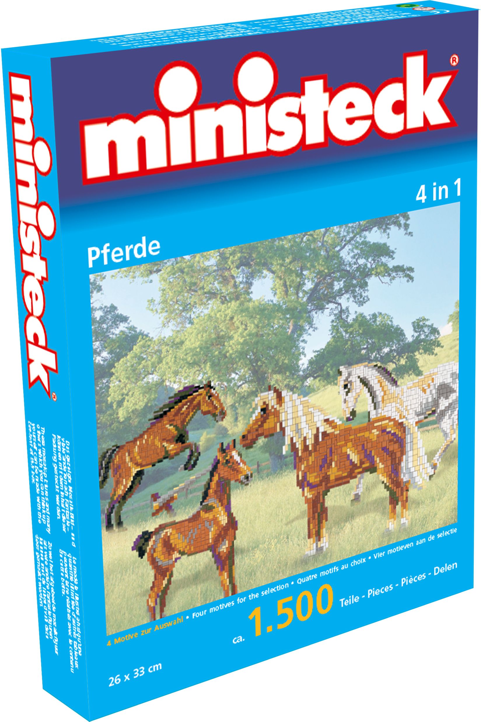 Ministeck Paarden 4-in-1 1500-delig - Blauw