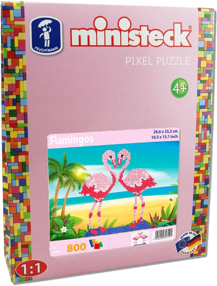 Ministeck Flamingo´s 800-delig - Roze