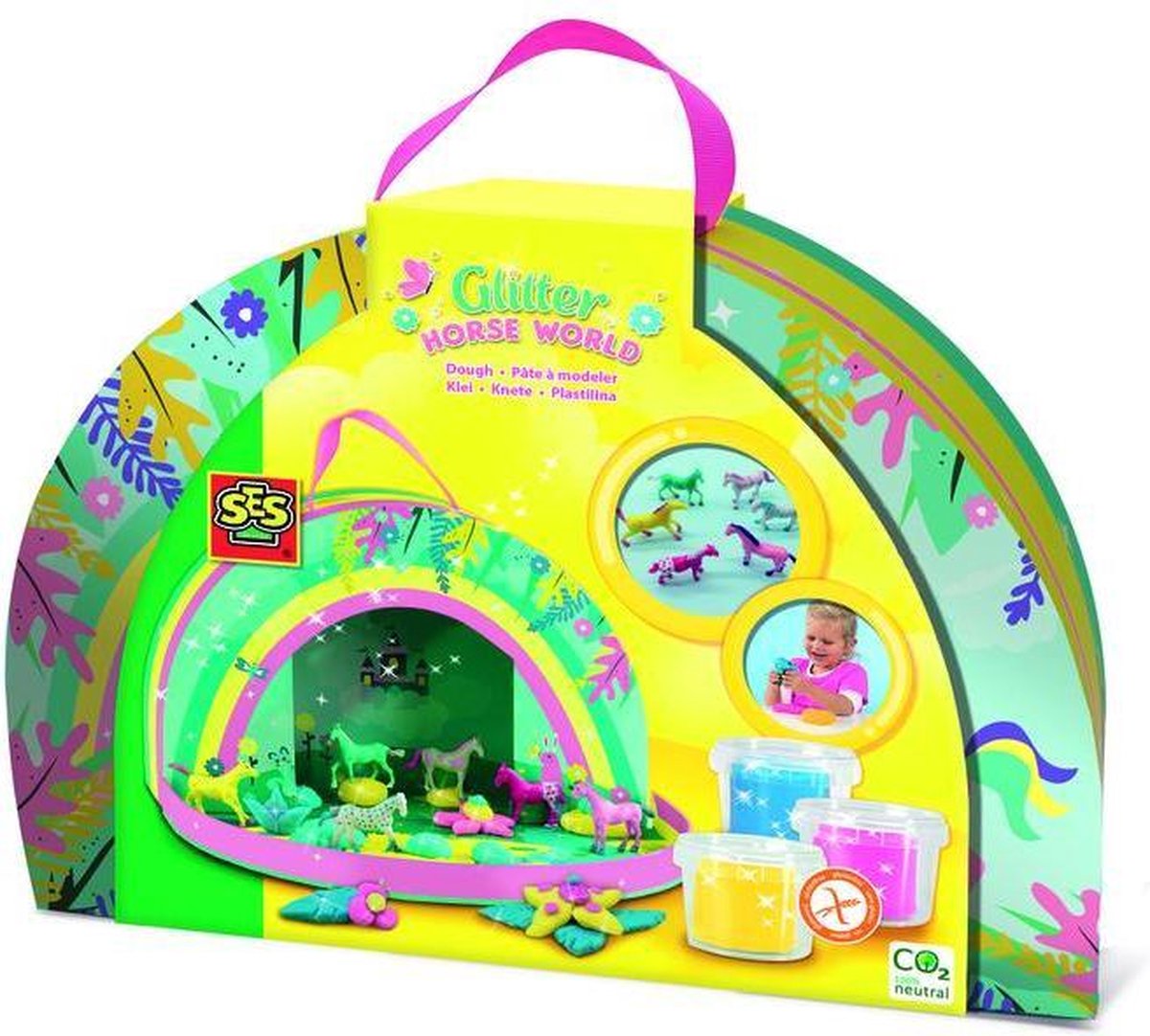 Ses Creative speelkoffer glitter paardenwereld