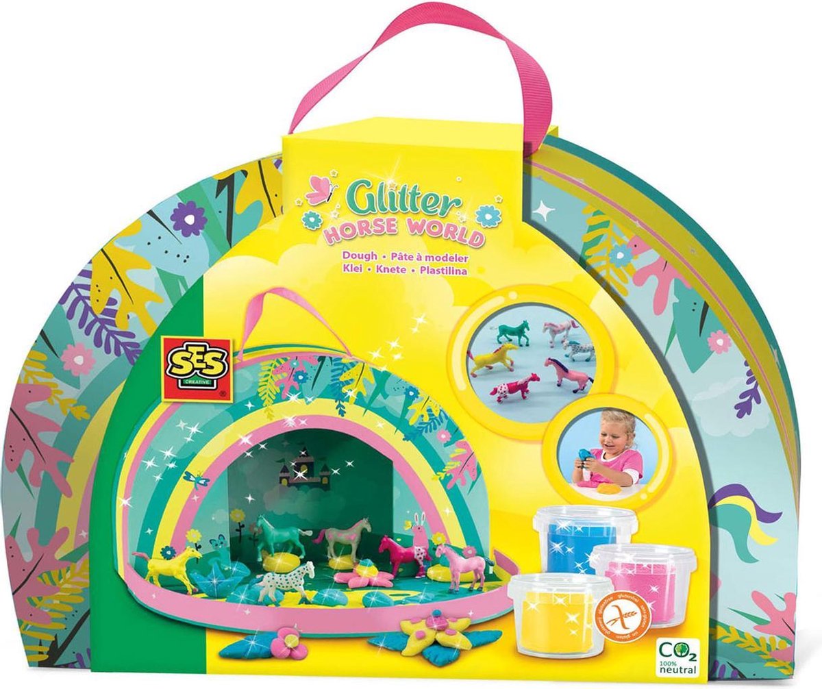 Ses Creative speelkoffer glitter paardenwereld
