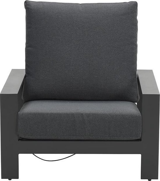 Garden Impressions Coba verstelbare lounge tuinstoel - donker - Grijs