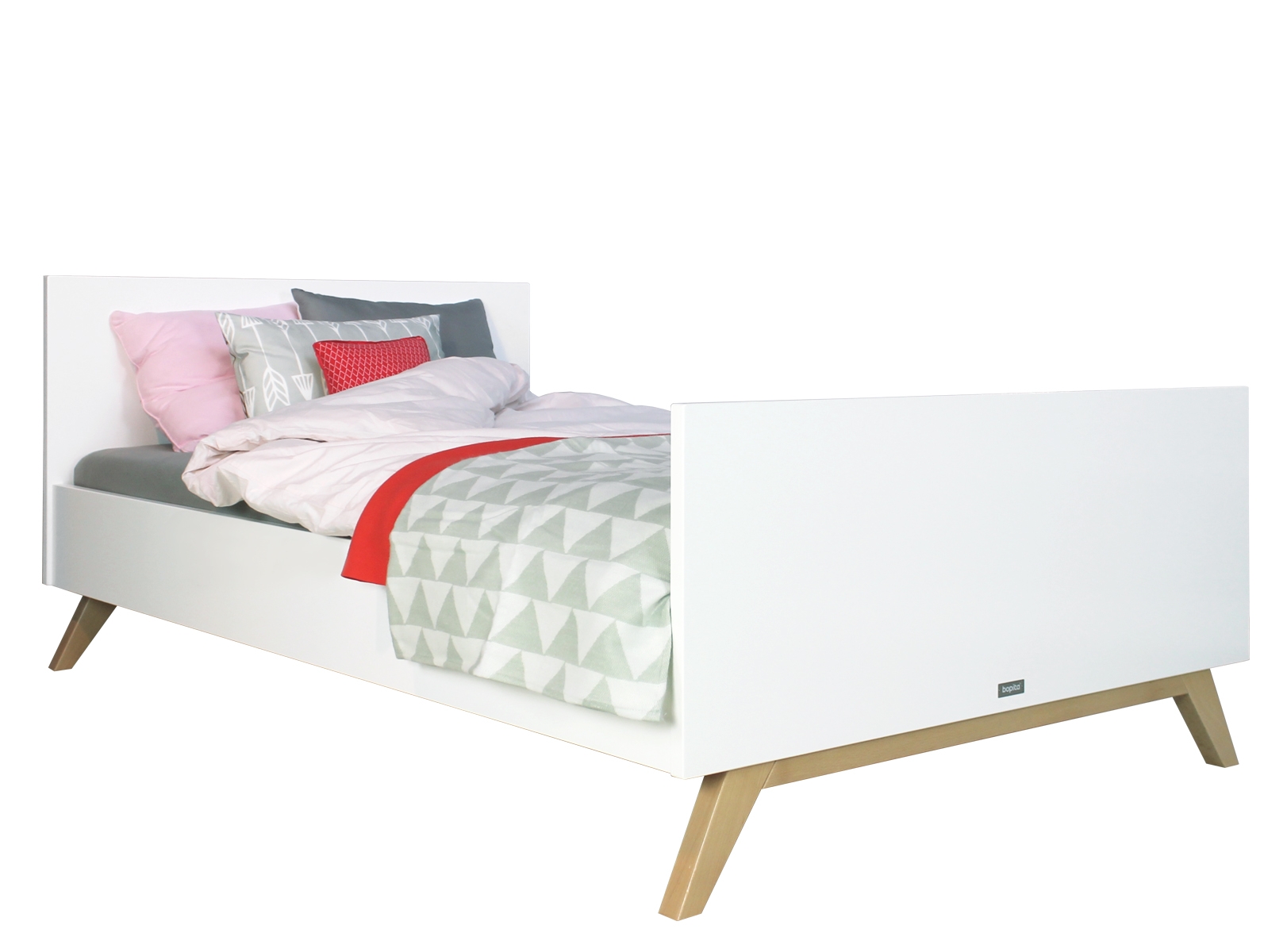 Bopita Lynn Twinbed - 120 x 200 cm/Naturel - Wit