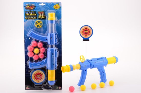 Johntoy Ball Launcher met acht ballen en schietschijf - Zwart