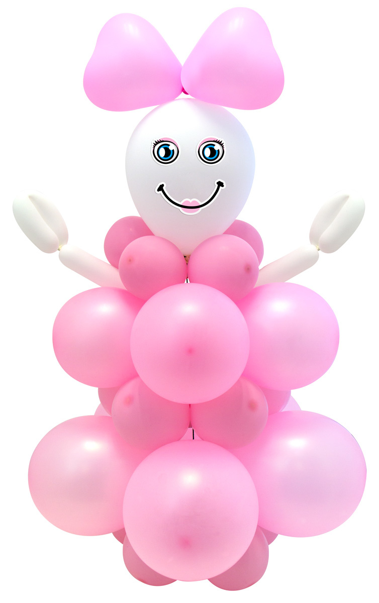 Feestbazaar Folat knutselset Baby Girl 95 x 60 cm latex - Roze