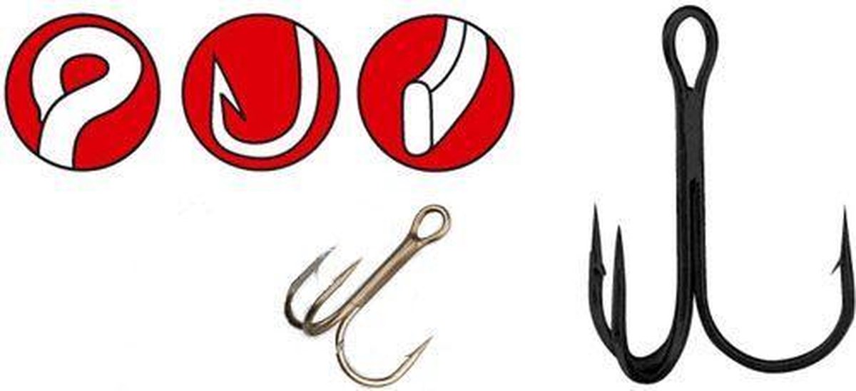 Gamakatsu Treble 13 B - Dreg - Maat 1 - 10 stuks