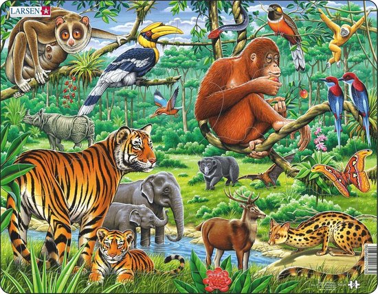 Larsen legpuzzel Maxi Jungle junior karton 20 stukjes