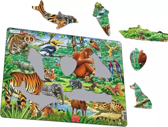 Larsen legpuzzel Maxi Jungle junior karton 20 stukjes