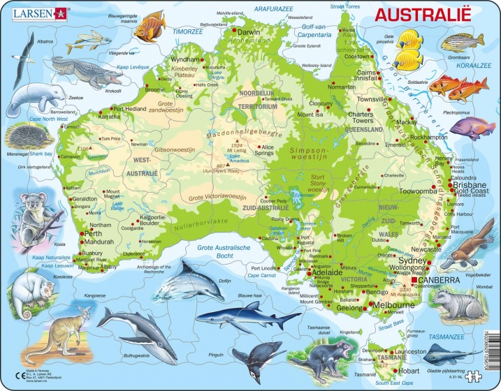 Larsen legpuzzel Maxi Australië junior karton 64 stukjes