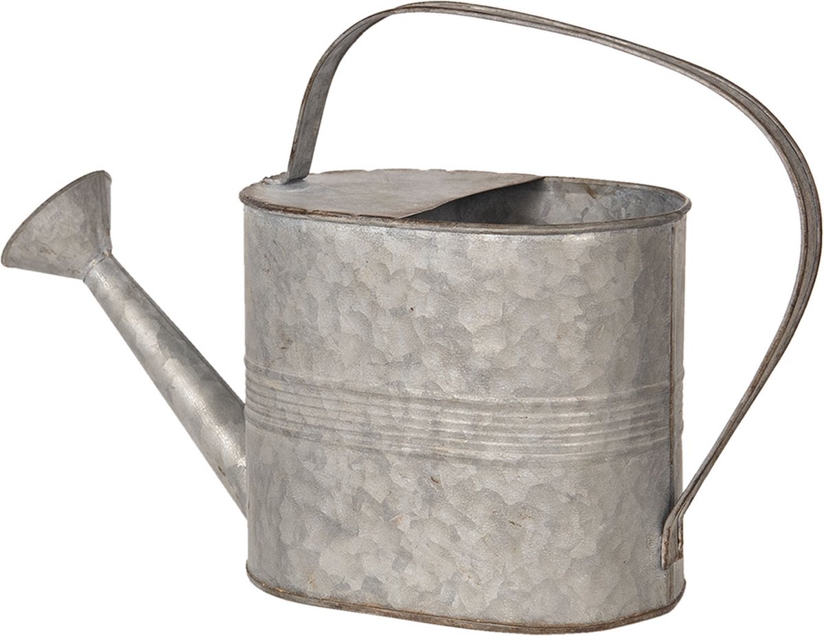 Clayre & Eef - decoratie gieter 40*14*25 cm ijzer - rond - 6Y3729 - Grijs