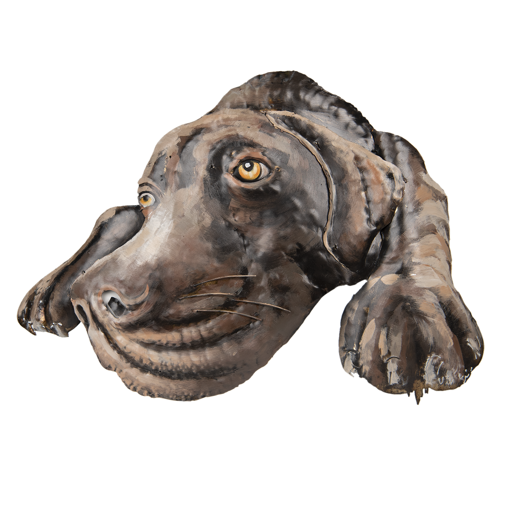Clayre & Eef Wanddecoratie hond - 70*52*5 cm - meerkleurig - ijzer - hond - - 5WA0119