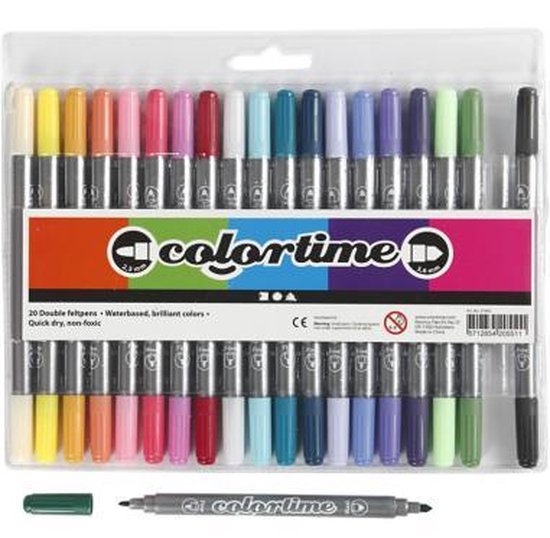 Colortime Dubbelstiften Extra Set 20 stuks