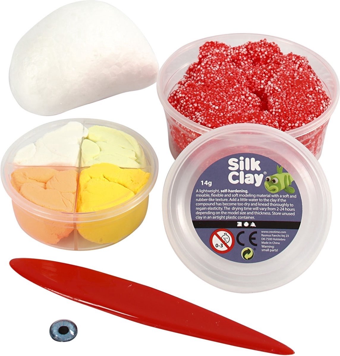 Silk Clay knutselset Ugly Monsters 6-delig - Rood